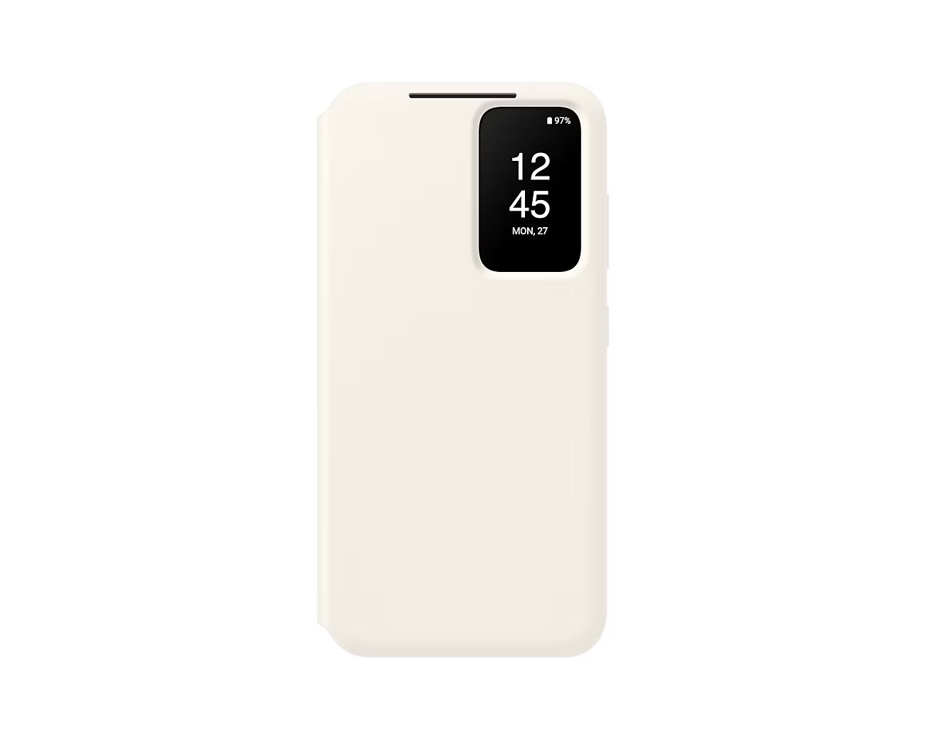 Etui Clear View avec porte-carte pour Galaxy S23 - Crème
