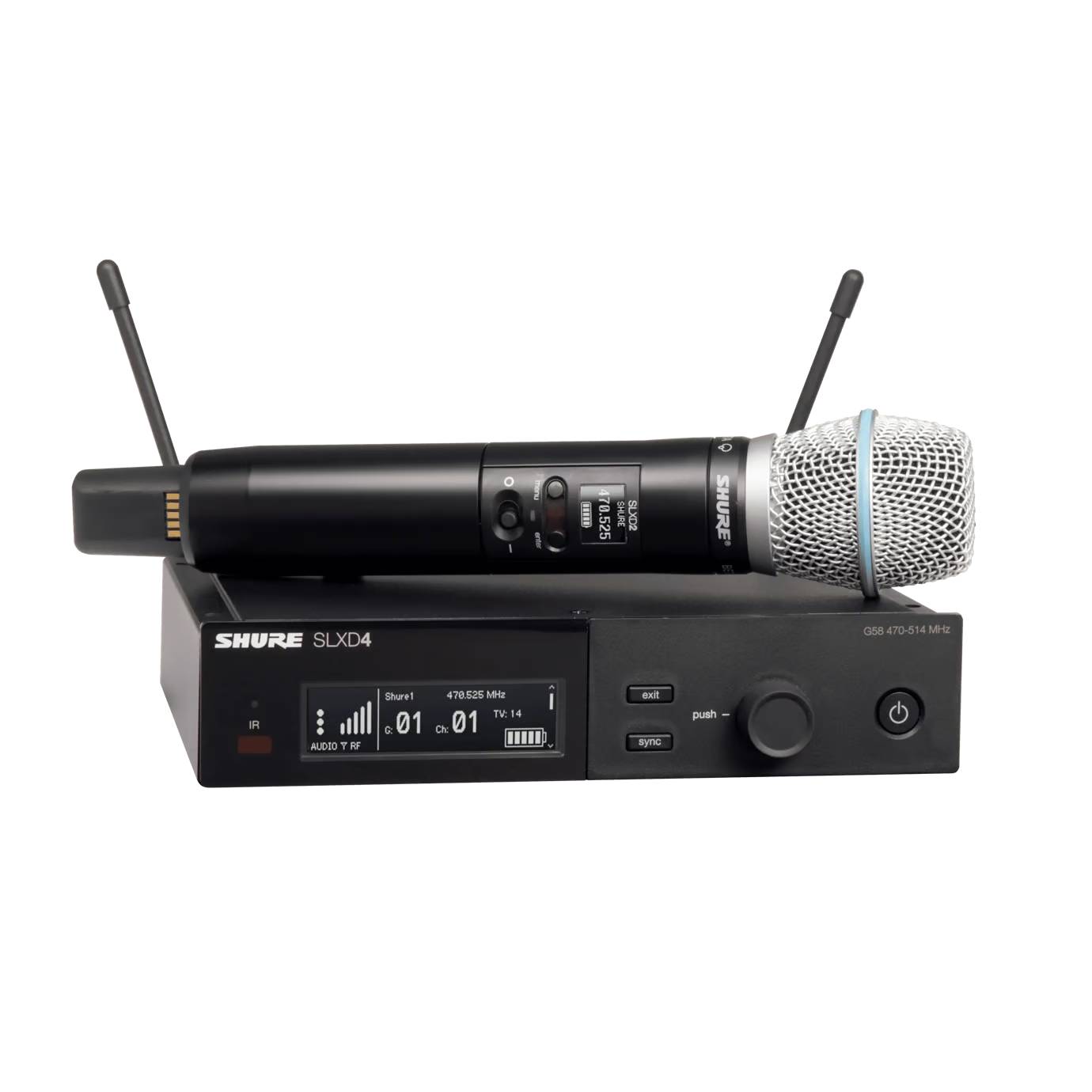 Shure Système sans fil avec émetteur à main Beta 87A - SLXD24E/B87A-G59