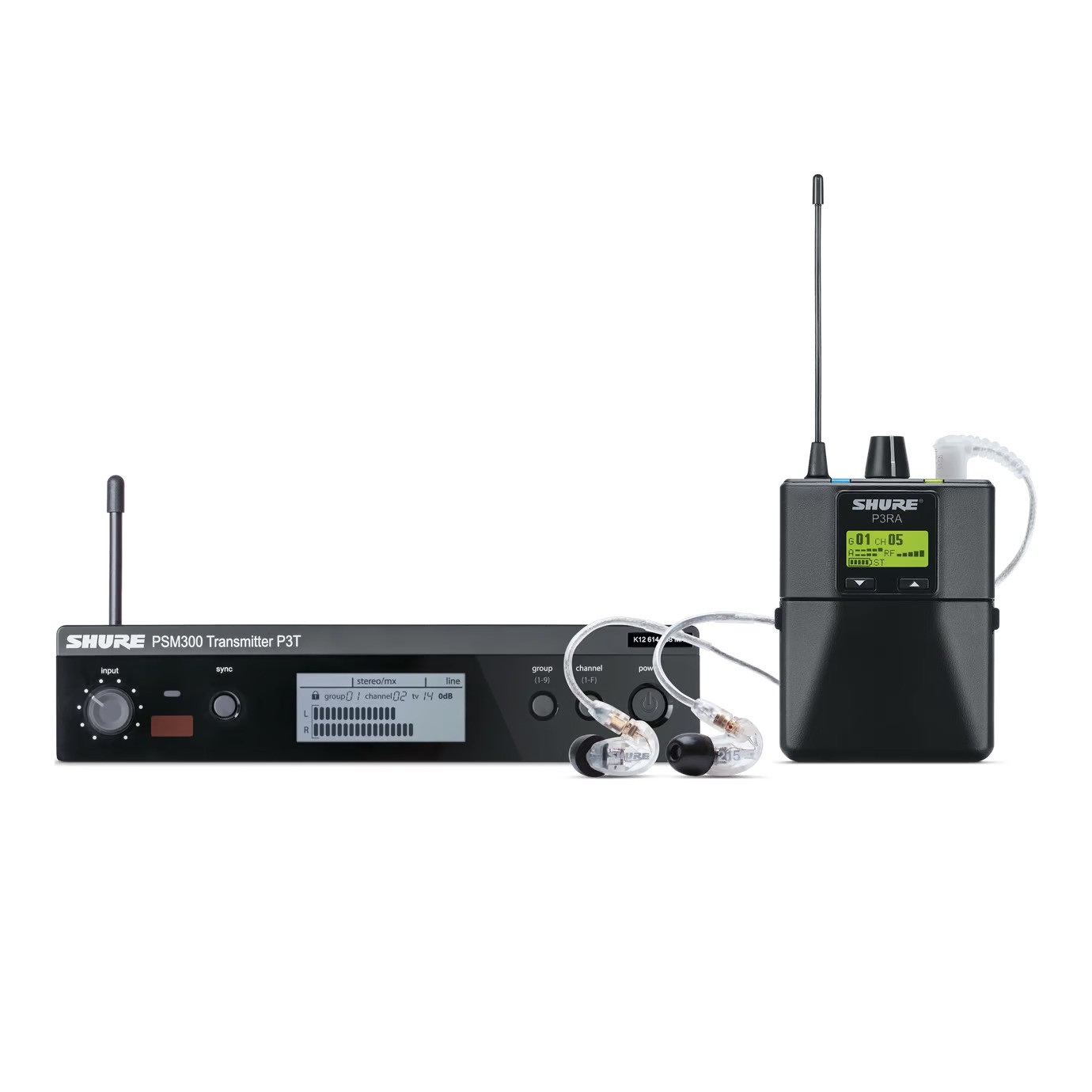 Shure P3TRA215CL-H20 – Wireless Personal Monitor System avec écouteurs SE215