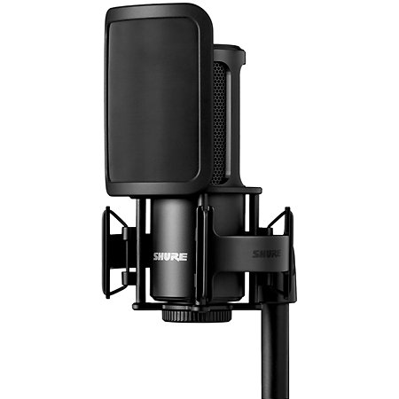 Shure SM4-K-KIT – Microphone de studio à condensateur avec suspension antichoc et étui de transport