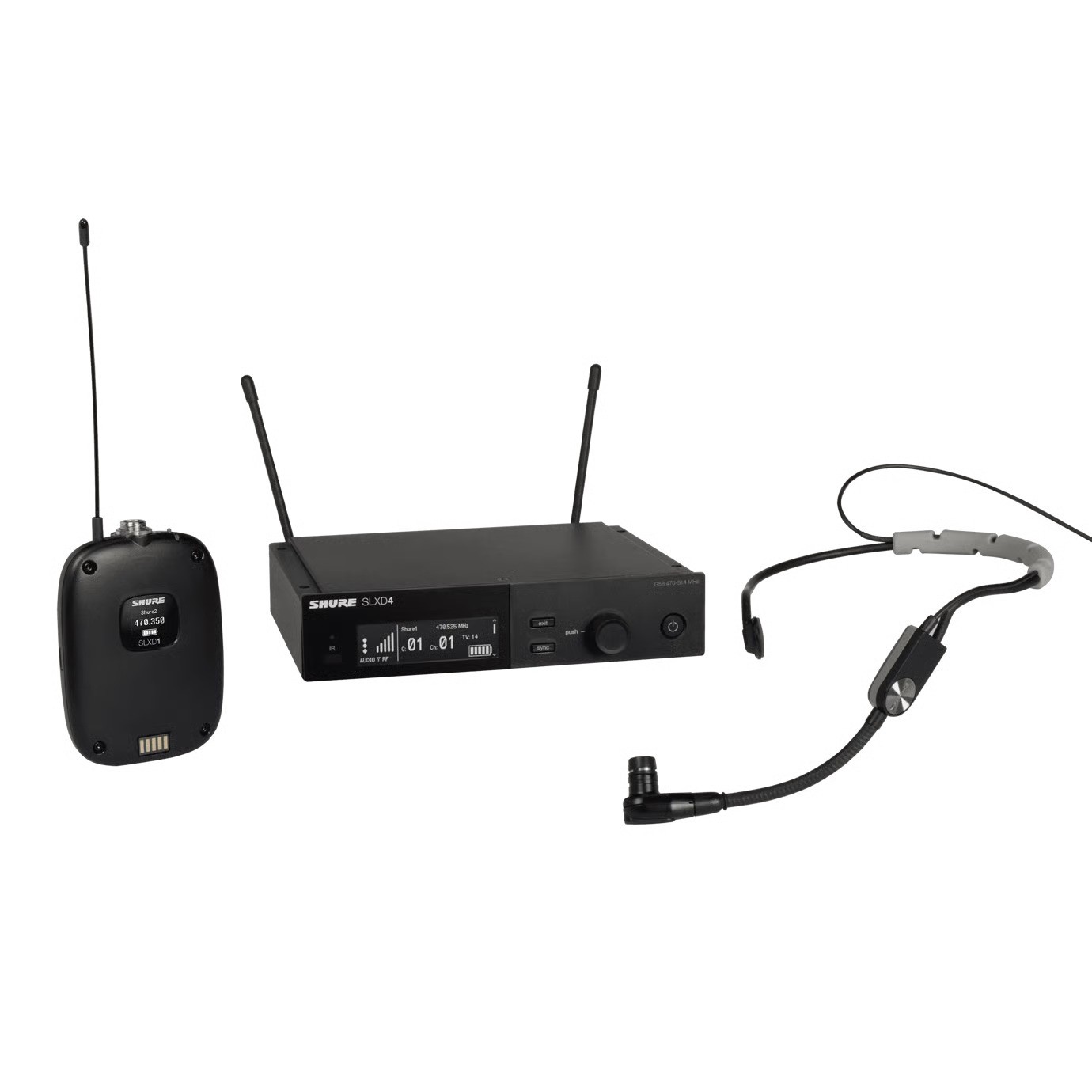 Shure SLXD14E/SM35-G59 – Système sans fil avec micro serre-tête cardioïde (470–514 MHz)