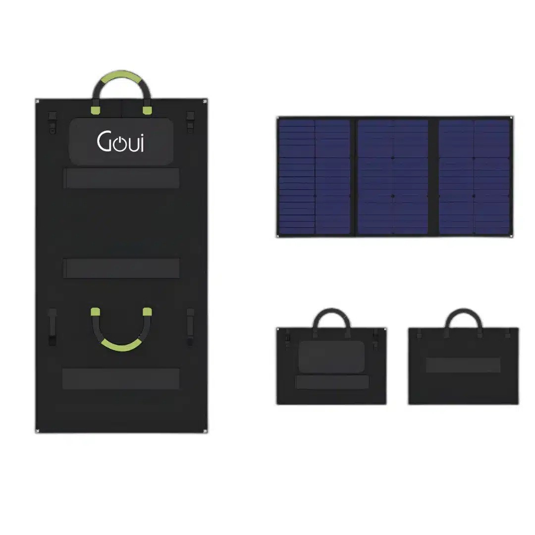 Goui - Panneau Solaire Pliable (100 W) : Énergie Verte Portable et Haut Rendement pour Stations d'Énergie