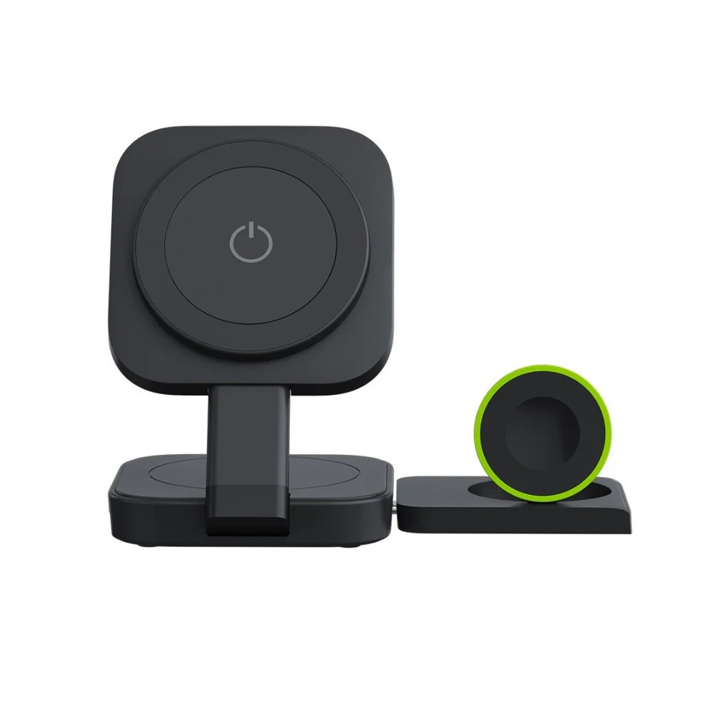 Goui Station de Charge Sans Fil 3 en 1 Pliable pour Smartphone, Montre et Écouteurs