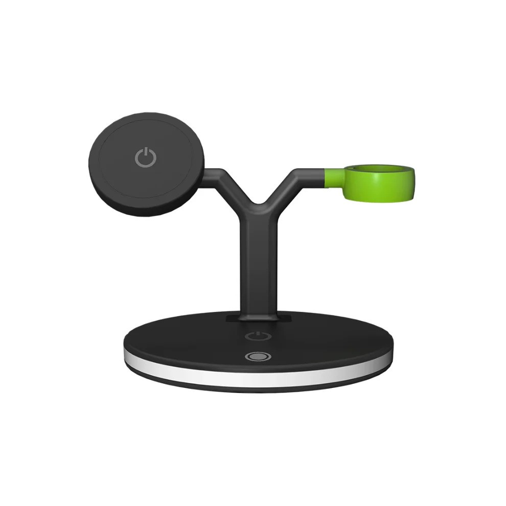 Goui DOCK-Y 3-en-1 : Station de Charge Sans Fil Multi-Appareils (15 W) pour Smartphone, Montre et Écouteurs