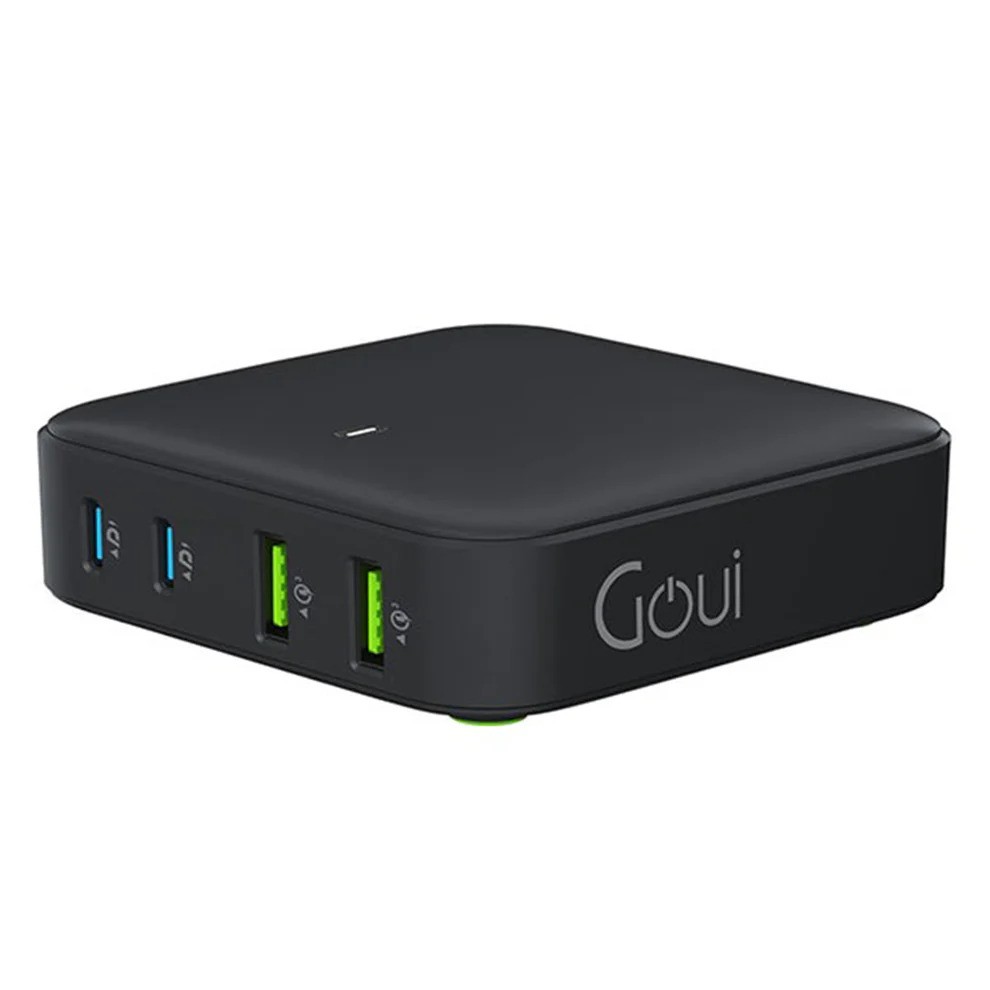 Goui GaN 100 W Desktop Charger : Station de Charge 4 Ports avec Livraison d'énergie 100 W pour Ordinateurs Portables