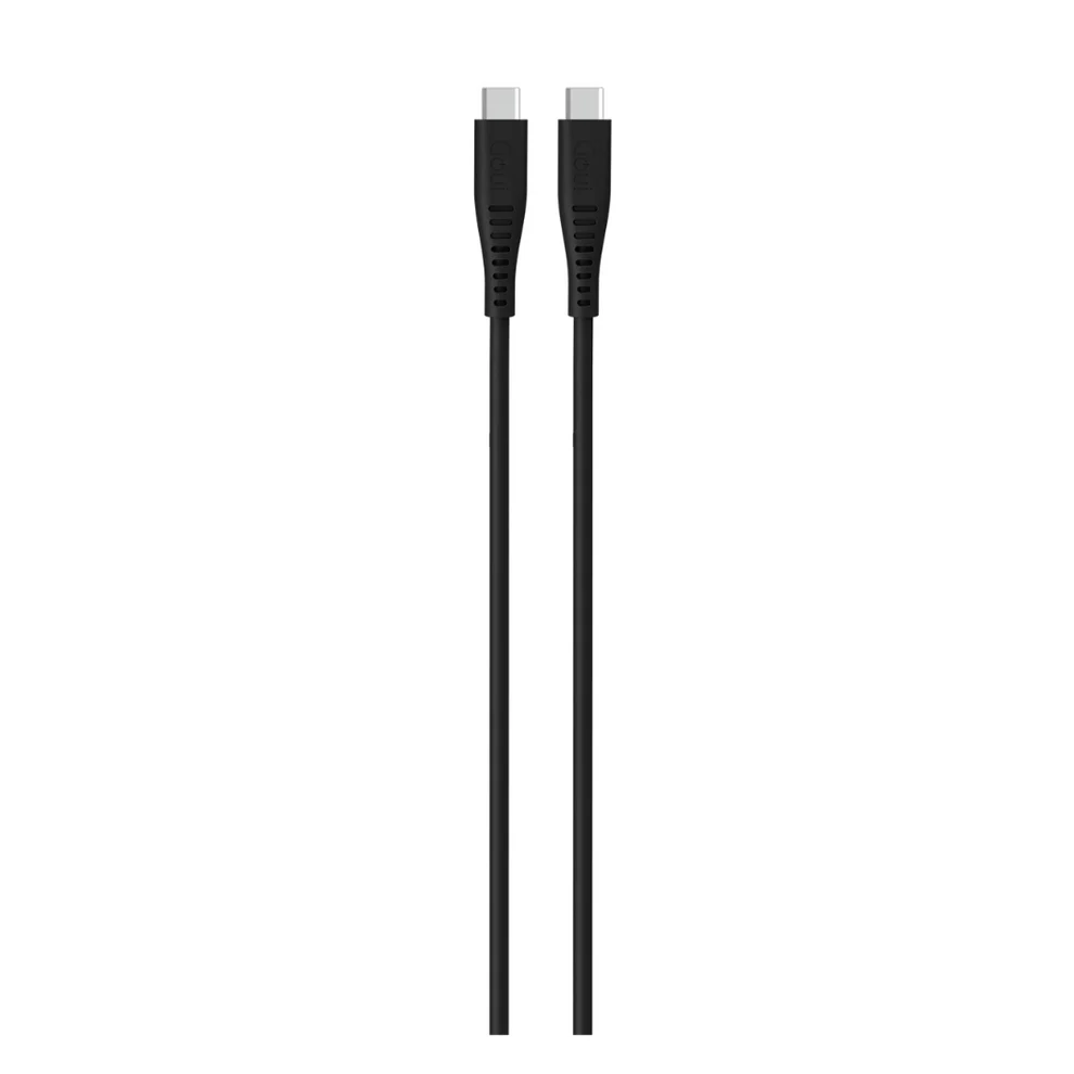 Goui SILICON : Câble USB-C vers USB-C 60 W en Silicone Anti-Nœuds - Noir