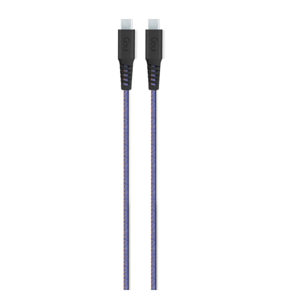 Goui Fashion FLEX : Câble USB-C vers USB-C Textile 60 W Couleur Jean