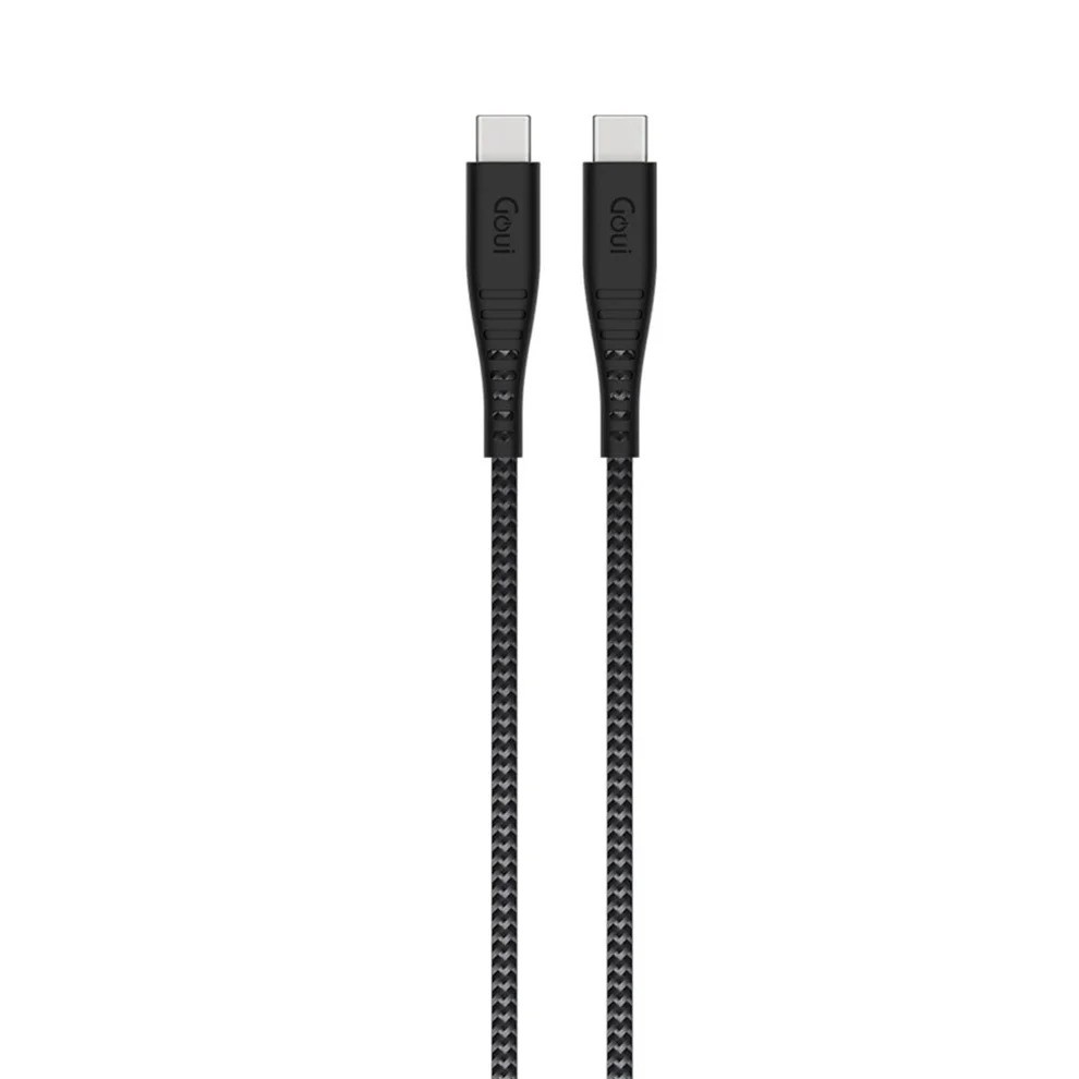 Goui FLEX : Câble USB-C vers USB-C 100 W (1,5 M) pour Livraison d'énergie Haute Puissance - Noir
