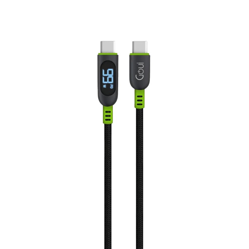 Goui Digital Cable : Câble USB-C vers USB-C 100 W avec Affichage Numérique de Puissance et Livraison d'énergie (1,5 M)