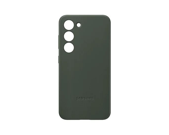 Coque en cuir pour Galaxy S23 - Vert - Image 3