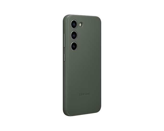 Coque en cuir pour Galaxy S23 - Vert - Image 1