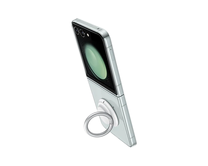 Coque transparente avec support amovible pour Galaxy Z Flip5 - Image 3