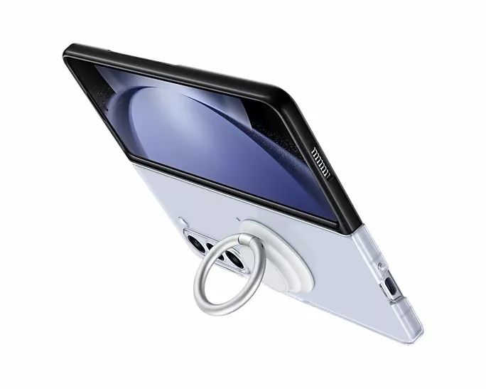 Coque transparente avec support amovible pour Galaxy Z Fold5 - Image 2