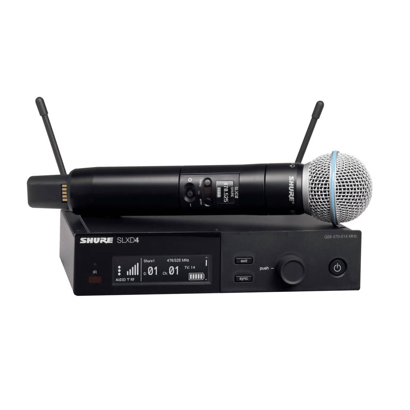 Système sans fil Shure SLXD24E/B58-G59 – Micro main Beta 58A, fréquence G59 - Image 1