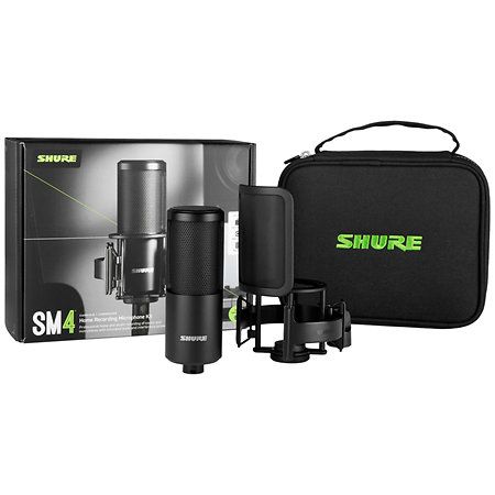 Shure SM4-K-KIT – Microphone de studio à condensateur avec suspension antichoc et étui de transport - Image 4