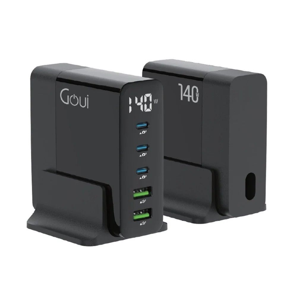 Goui GaN 140 W : Station de Charge de Bureau 5 Ports avec Power Delivery 140 W et Technologie GaN Ultra-Efficace - Image 2