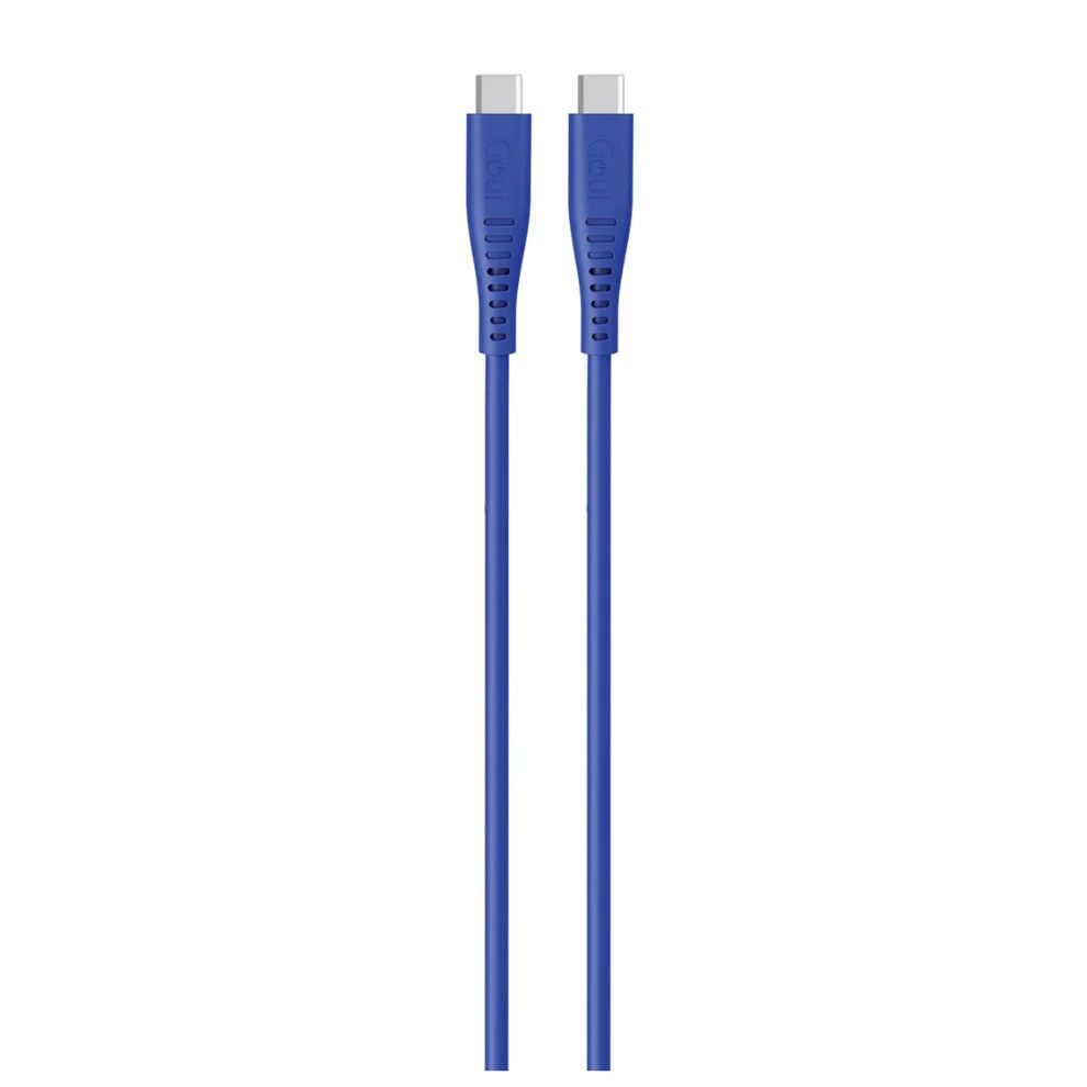 Goui SILICON : Câble USB-C vers USB-C 60 W en Silicone Anti-Nœuds - Bleu - Image 1