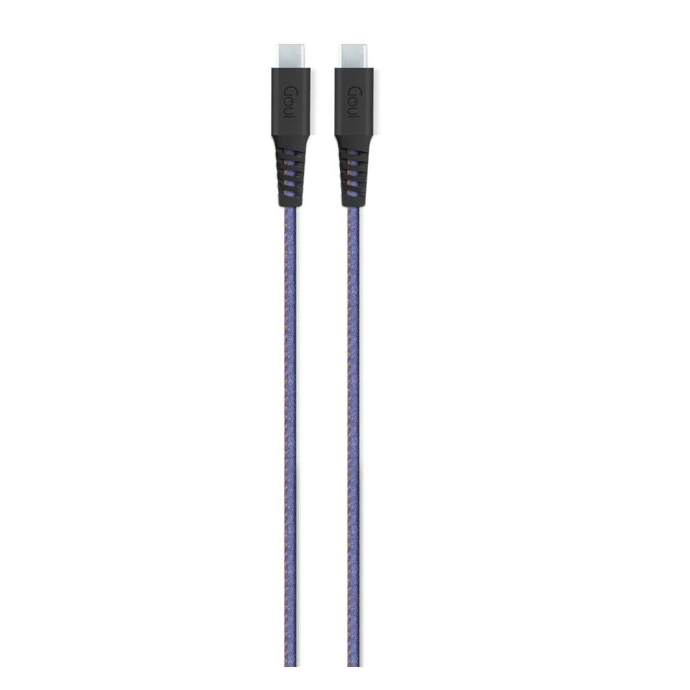 Goui Fashion FLEX : Câble USB-C vers USB-C Textile 60 W Couleur Jean - Image 1