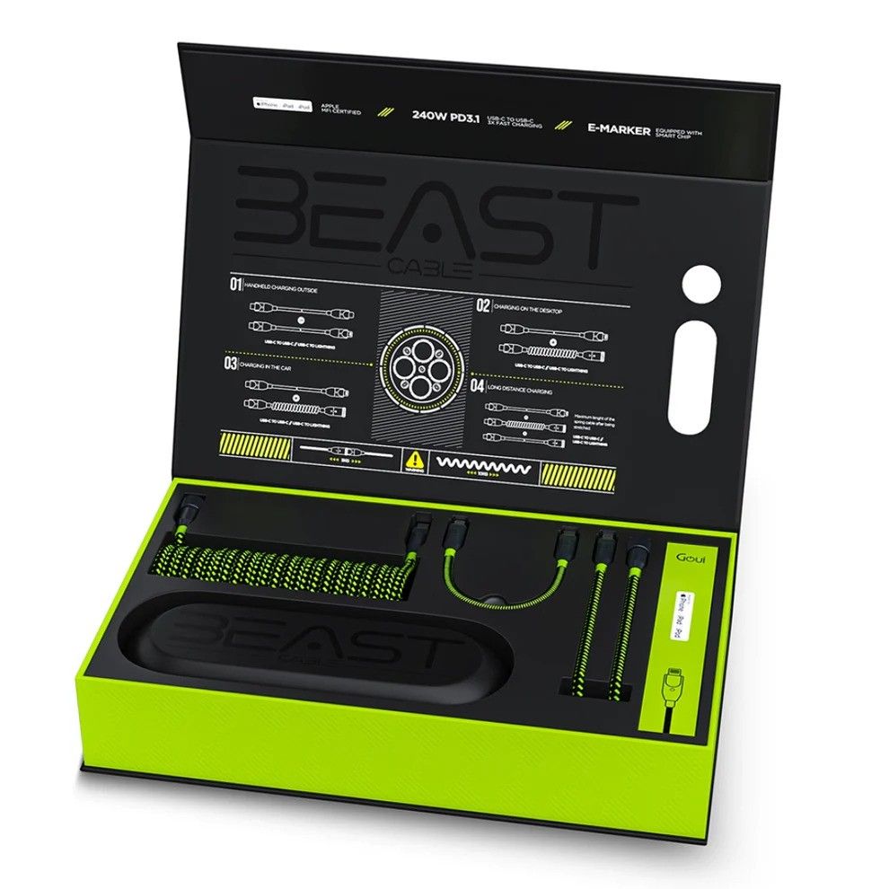 Goui BEAST Cable Kit : Kit de Câbles Multi-Connecteurs et Haute Puissance (PD 100 W) pour Écosystème Complet - Image 2