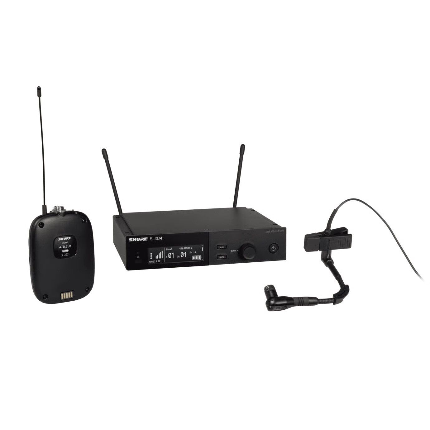 Shure SLXD14E/98H : Système Numérique Sans Fil pour Instruments avec Microphone Beta® 98H/C - Image 1
